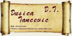 Dušica Tančević vizit kartica